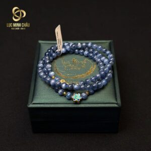 Đá Sapphire mix charm mạ vàng 24K