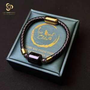 💎 Vòng dây da lu đen 13 ly