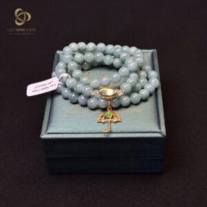 Lam ngọc trong 7 ly mix charm khóa quan tiền si vàng