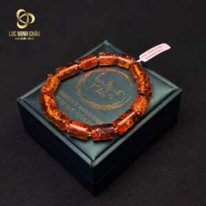 Vòng tay Hổ phách hoa lu thống 9 ly