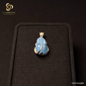Mặt dây Tỳ Hưu Aqua bọc bạc