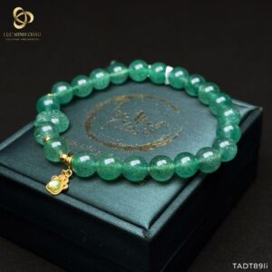 Vòng thạch anh dâu tây xanh 8–9 ly