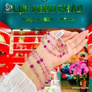 Vòng đá Super Seven tím 5–6mm