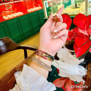 💎 Đá Tourmaline Mix Charm Mạ V