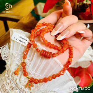 💎 Ngọc Cúc Huyết Trong Mix Điếu – Charm Bạc